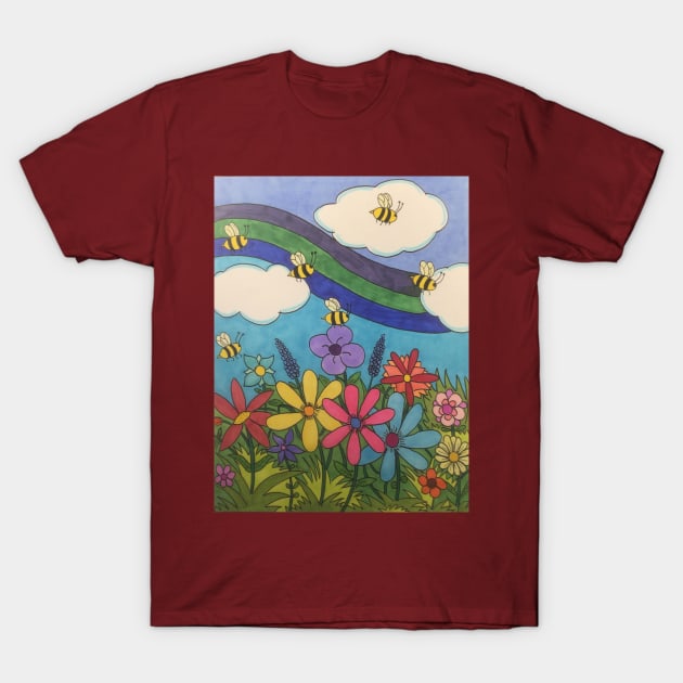 Bees Please T-Shirt by Loose Tangent Arts